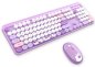 Wifi keyboard and mouse optical wireless set - Purple color