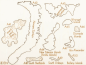 Exotic islands - Set of 50 for 3D/4D wooden wall map