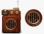 Receptor de radio vintage antiguo - retro de madera con Bluetooth + radio FM/AM l/AUX/disco USB/Micro SD