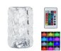 Lampe de table led - lampe tactile cristal forme de coupe (vase) + télécommande - 16 couleurs (12,5cm)