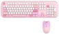 Conjunto de teclado y ratón inalámbricos WiFi: diseño elegante en color rosa