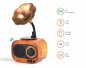 Bluetooth radio prijímač - retro vintage dizajn dreveny s Bluetooth + FM/AM rádio / AUX / USB disk / Micro SD