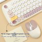 Wireless keyboard and mouse set Wifi - Stylish design Brown color