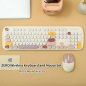 Wireless keyboard and mouse set Wifi - Stylish design Brown color