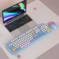 Set - Kabellose Tastatur und WLAN-Kopf - Stilvolles Design in Blau