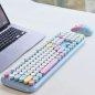 Set - Kabellose Tastatur und WLAN-Kopf - Stilvolles Design in Blau