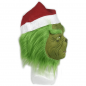 Grinch (green elf) face mask with gloves - for children and adults for Halloween or carnival
