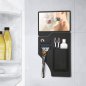 Hijyen malzemeleri (diş fırçası + tıraş bıçağı) için silikondan aynalı banyo askısı