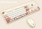 Set Wireless keyboard and mouse - Teddy Bear design - Brown color