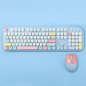 Set - Wireless keyboard and Wifi head - Stylish design Blue color