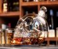 Coffret carafe à whisky en cristal Skull 1000 ml avec 6 verres 3D 75 ml