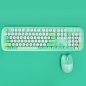 Wireless mouse and keyboard set Wifi - Stylish design Green color