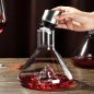 Decantor de vin - carafe de vin de lux 1500ml set cu munte argintiu + bile de curatare