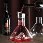 Decanter tal-inbid - karafes tal-inbid lussużi 1500ml sett b'muntanji tal-fidda + blalen tat-tindif