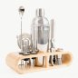 Cocktailshaker-Set – Drink-Cocktail-Maker 750 ml – Geschenk-Barkeeper-Set, Silber/Gold, Zubehör