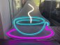 Kawa (filiżanka kawy) - Podświetlany znak neonowy LED wiszący na ścianie