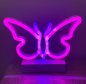 Butterfly - Opplyst neon LED-logo med stativ