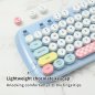 Set - Kabellose Tastatur und WLAN-Kopf - Stilvolles Design in Blau