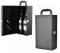 Cestas de regalo de vino - Caja de regalo de lujo (juego) con embalaje de cuero ecológico para vino para 2 botellas + accesorios