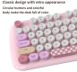 Conjunto de teclado y ratón inalámbricos WiFi: diseño elegante en color rosa