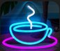 Coffe (Šálka kávy) - Svietiaca LED neon reklama na stenu visiaca
