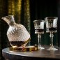 Carafe ta 'l-inbid aħmar - karaffa tal-kristall tal-ħġieġ decanter ta' l-inbid sett ta 'rigal lussuż b'2 nuċċalijiet - Deheb / Fidda