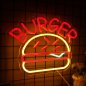 Burger - Mengiklankan logo tanda neon lampu LED yang diterangi