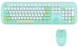 Wireless mouse and keyboard set Wifi - Stylish design Green color