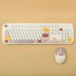 Wireless keyboard and mouse set Wifi - Stylish design Brown color