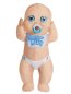 Aufblasbares Kostüm - Kindermaskottchen (Neugeborenes) Baby Boy mit Fächer