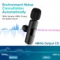 SET Wireless smartphone microphone 2x with transmitter with USBC + Clip + 360° recording