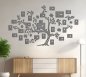 Marcos de árbol genealógico para pared - Arte de pared de madera personalizado (personalizado) + marcos de fotos - 221 × 140 cm