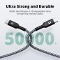 USB-C to USBC SuperCord cable with charging speed up to 100W - black