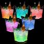 Seau de refroidissement - Seau à glace LED changeant de couleur pour champagne / vin (boissons alcoolisées) 4L