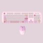 Kabelloses WiFi Tastatur- und Maus-Set - Edles Design in Pink