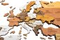 Grande carte du monde en bois 4D - Grandes cartes murales en bois 300x150cm - ORIGINAL