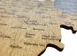 Map of the Czech Republic with cities - Wooden 3D/2D wall Maps from wood