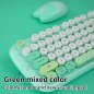 Wireless mouse and keyboard set Wifi - Stylish design Green color