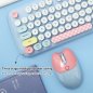 Set - Wireless keyboard and Wifi head - Stylish design Blue color