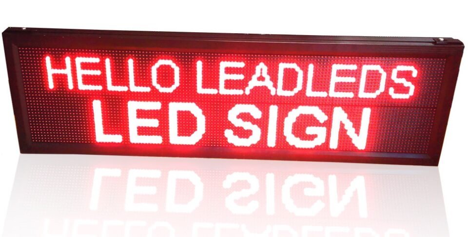 Panneau d'affichage LED rouge de message défilant mobile de