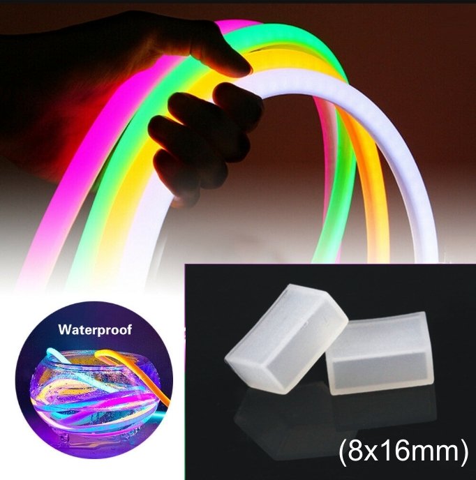 Investeren strijd muur Waterproof transparent silicone ending cap for Neon strips | Cool Mania